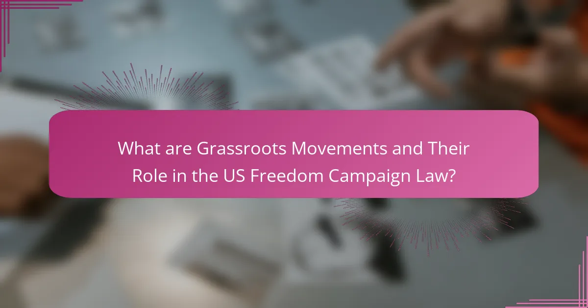 What are Grassroots Movements and Their Role in the US Freedom Campaign Law?