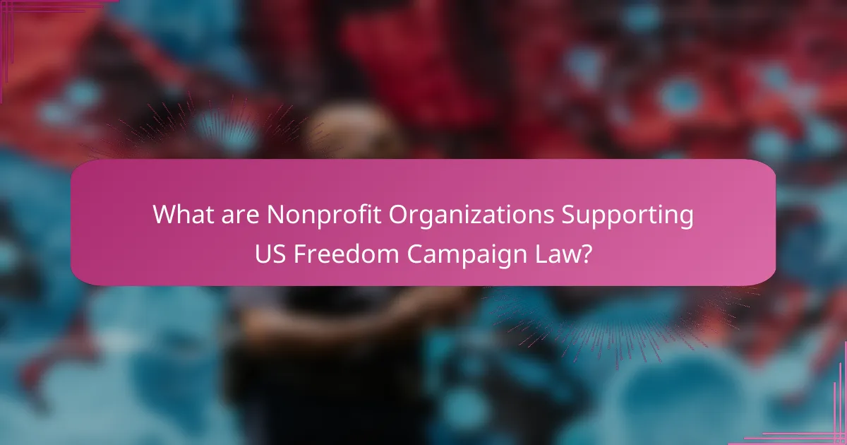 What are Nonprofit Organizations Supporting US Freedom Campaign Law?