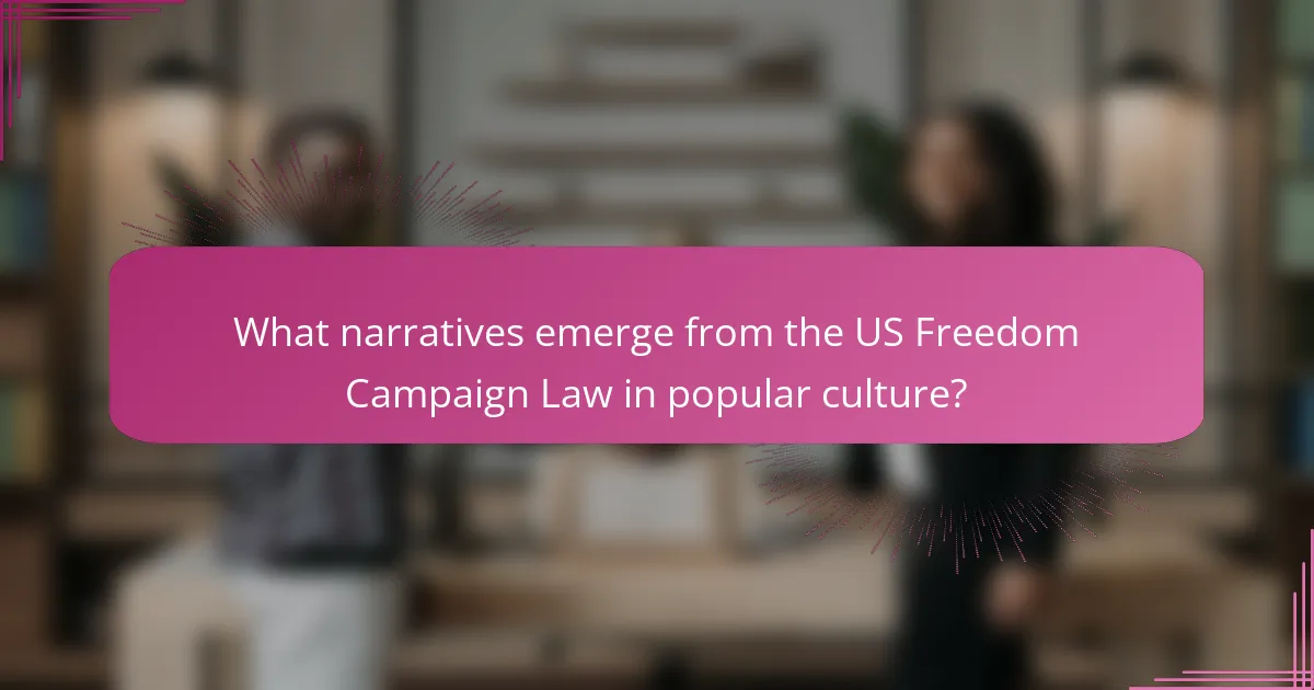 What narratives emerge from the US Freedom Campaign Law in popular culture?