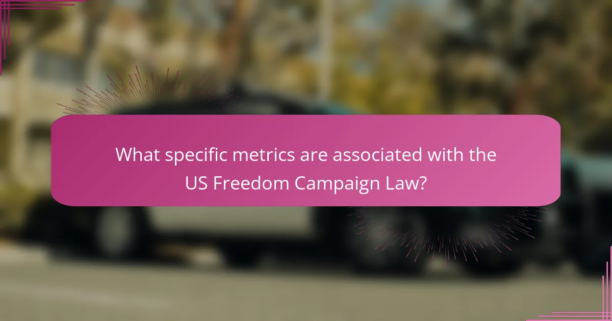 What specific metrics are associated with the US Freedom Campaign Law?